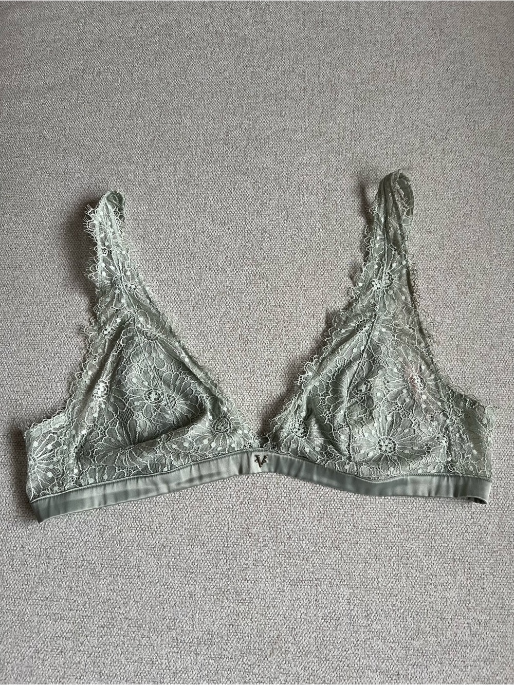 Victoria's Secret Lace Triangle Bralette in Sage Green